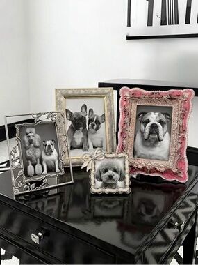 Bundle of Picture Frames Various Sizes Tabletop Paris Romantic Set of 4